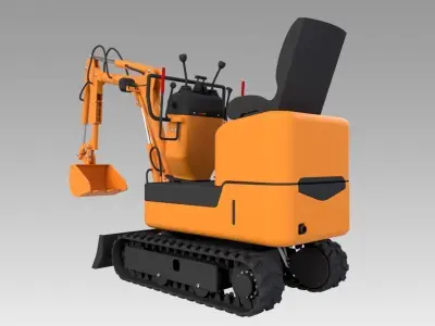 Mini excavator  3D model