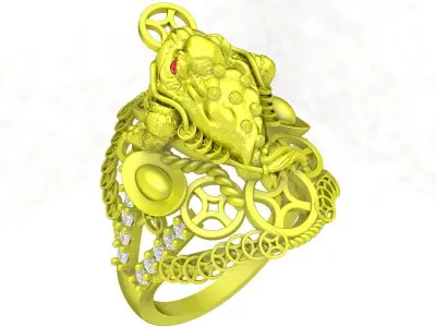 Luxury Pixiu Feng Shui Ring for Men 5368 3D print model