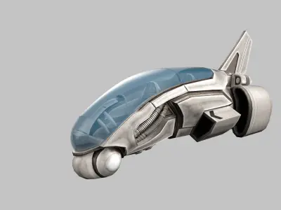 Spaceship futuristic spacecraft Low-poly 3D model