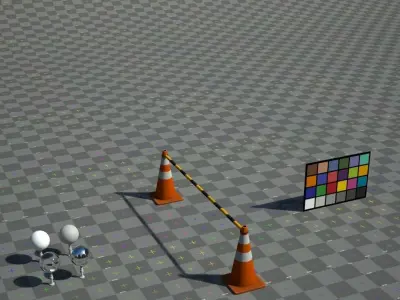 Low Poly Cone barrier Low-poly 3D model