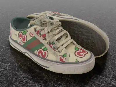 GUCCI 3D SHOES Low-poly 3D model