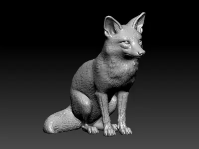 Fox model - Red fox statue - decor -  3D print 3D print model