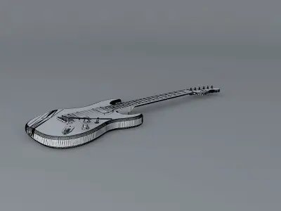 Fender custom shop double fat strat guitar Free 3D model