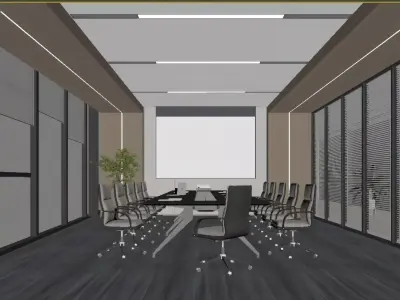 Modern Conference Room 3D model