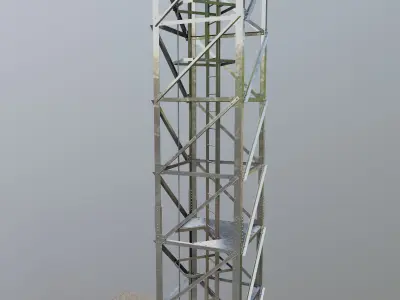 16 Meter Steel Lattice Tower 3D model