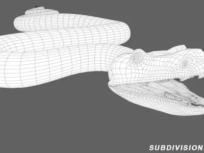 Snake Low-poly 3D model