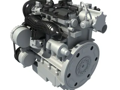 Car Engine 3D model 5