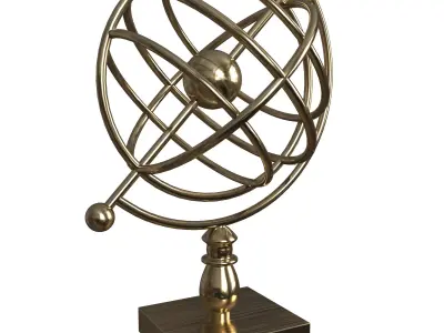 gold decorative sphere 3D model