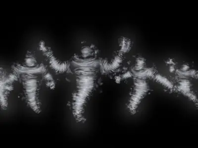 Air elemental low-poly game engine ready 3D model Low-poly 3D model