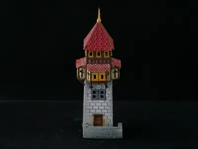 Medieval House 64 3D print model 3D model