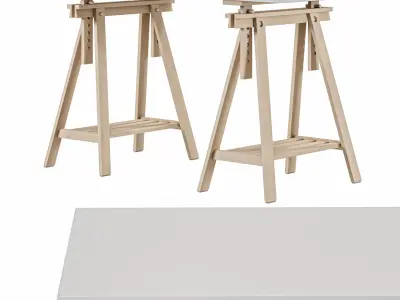 Working table IKEA MALSKYTT MITTBACK LAGKAPTEN 3D model