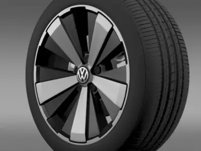 VW Beetle Turbo 2012 wheel 3D model