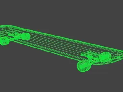 Skateboard Low-poly 3D model