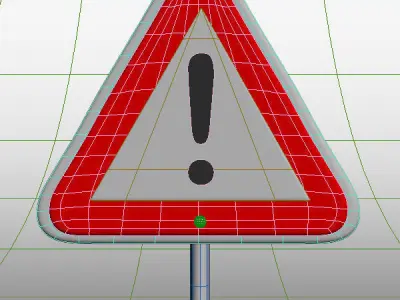 Warning sign  3D model