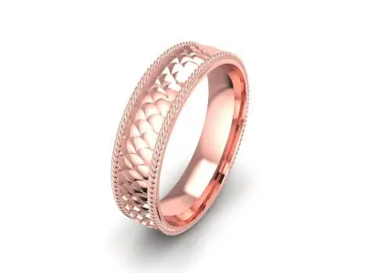 Luxury Pattern Gold Ring for Men   550 3D print model