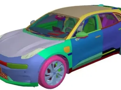 Zeekr 001 AWD Topline 2021 Vehicle 3d scan model 3D model 3D model