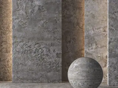2 Aged Concrete Material 8K-Seamless - Tileable-DrCG No 56 3D model