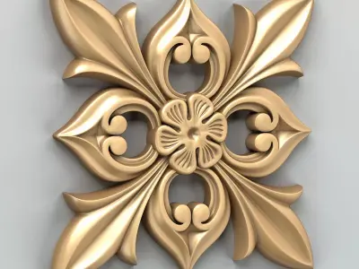 Square rosette 020 3D model