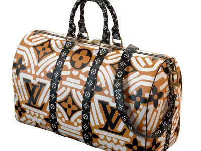 Louis Vuitton Bag Keepall Bandouliere 45 Crafty Caramel Low-poly 3D model