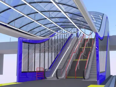 KT8D5 tram stop V 3D model