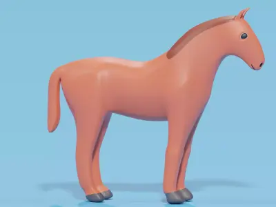 Cartoon Horse 3D model purchase
