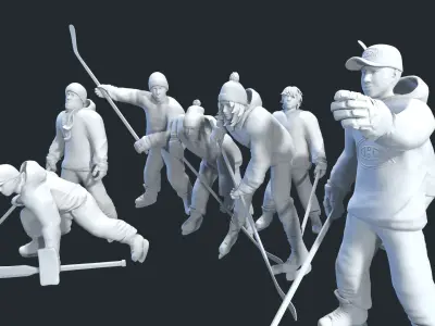 Outdoor Hockey Kids 3D print model