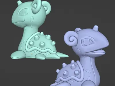 Lapras Chibi 2 models Easy Print Pokemon 3D print model