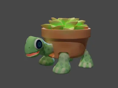 tree turtles Low-poly 3D model