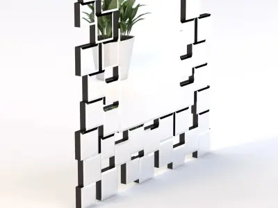 Abbyson Aiden Rectangle Wall Mirror 3D model