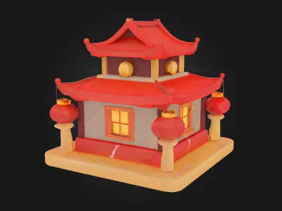 Pagoda Retreat 3D model