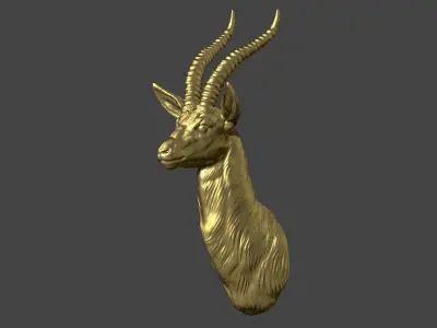 Thomsons Gazelle bust 3D print model