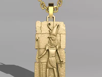 HORUS KING PENDANT   WALL DECORATION ANCIENT EGYPT M02 3D print model