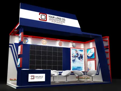  Booth Exhibition Stand a620c 3D model
