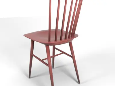 Tucker chair red 3D model