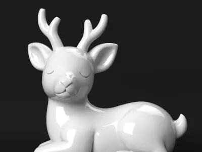 Deer Lying Pose 3D print model