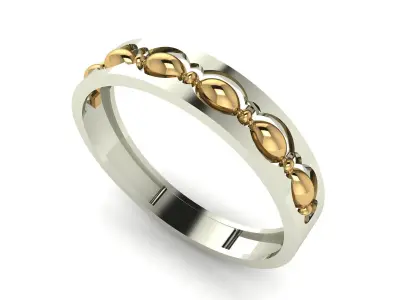 Two piece and two color ring collection 3D print model