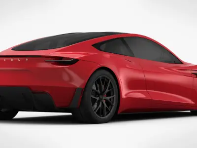 Tesla Roadster 2020 Detailed Interior 3D model