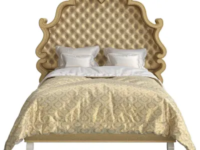 Maria Tufted California King Bed 3d model Low-poly 3D model