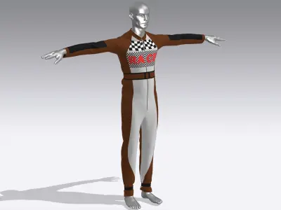Racing Custom Driver Suits Low-poly 3D model