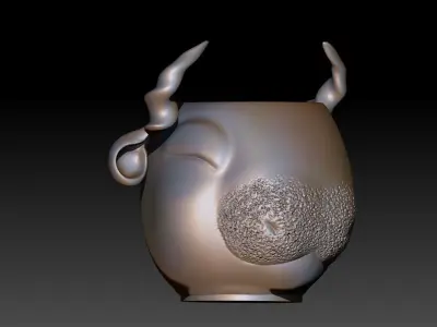 the cow face vase  3D print model
