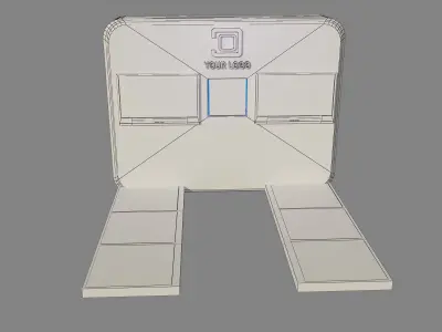 Booth Exhibition Stand a484 3D model