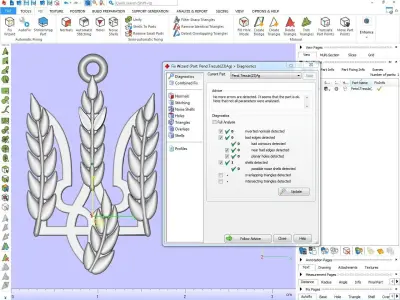Ukrainian trident pendant 3D print model