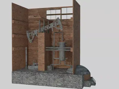 Thomas Newcomen atmospheric steam engine 3D model