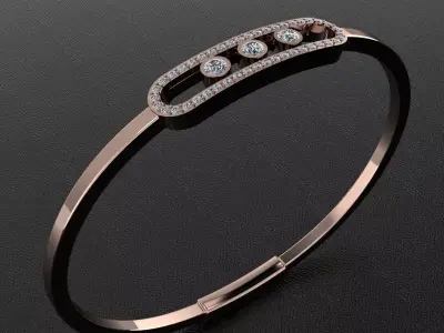 Messika bracelet 3d printing model 3D print model