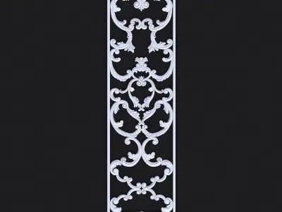 Central decor ornament for furniture 3D model 756