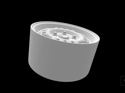 Renault super 5 GT turbo OEM scalable and printable rims 3D print model