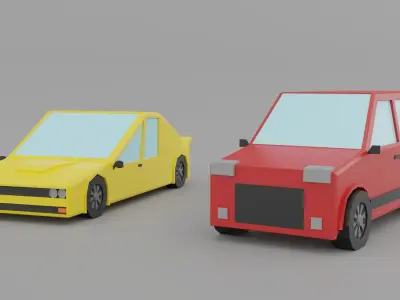 Means of transport Low-poly 3D model