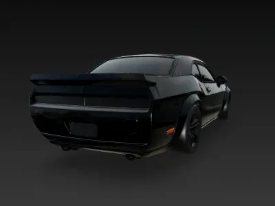 dodge helleat 3d car game asset  realistic model 3D model