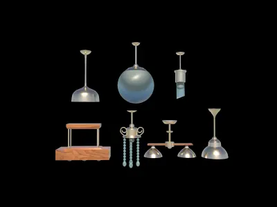 ceiling lights Low-poly 3D model