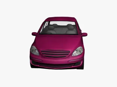 Pink Car Low Poly Low-poly 3D model